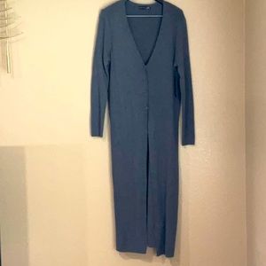 Gray cardigan, midi length